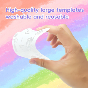 <span class=keywords><strong>Kit</strong></span> de peinture faciale complet MEISHANG CE à base d'eau, lavable et non toxique, 64 à 108 pièces pour enfants, incluant des pochoirs, des pinceaux et des fards à paillettes. - Product Image 4