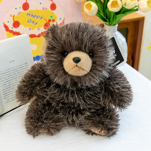 Peluche Orso <span class=keywords><strong>Grizzly</strong></span> Personalizzato con Pelliccia Lunga e Punteggiata, con Marchio OEM per Regali Brandizzati all'Ingrosso e Vendita al Dettaglio - Product Image 3