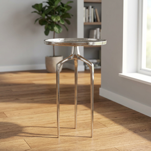 Mesa de Centro Redonda Moderna para Ahorrar Espacio, 20 Pulgadas de Altura, Mueble Decorativo para Sala de Estar - Product Image 6