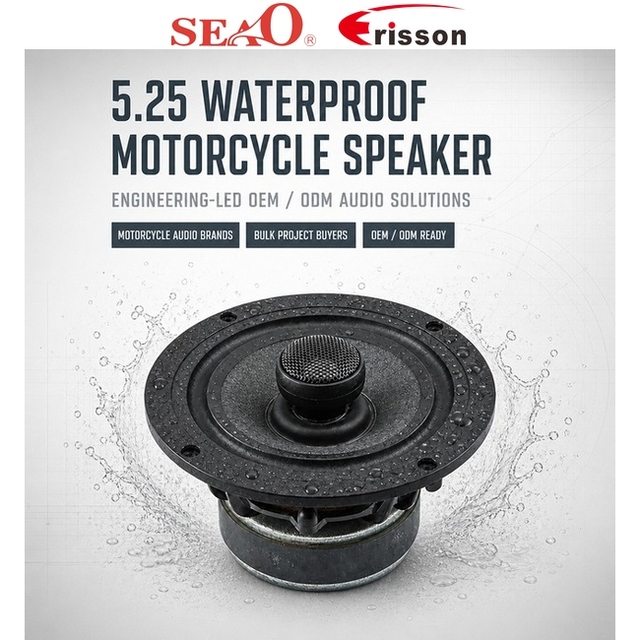 B2B Brand Customization 5.25 Inch Waterproof Motorcycle Coaxial Speaker 30W 60W OEM ODM Bulk Supply