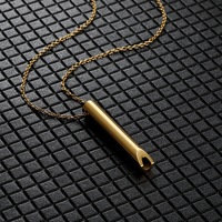 Collier Anti-Anxiété en Acier Inoxydable pour Hommes, Chaîne à Maillons avec LOGO Personnalisé pour Respiration et Arrêt du Tabac, Idéal comme Cadeau
