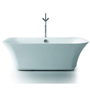Oval <strong>Bath</strong> Tub Modern Acrylic Freestanding Bathtub With Stainless Steel <strong>Stand</strong> - Product Image 1