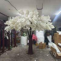 Usine de source 10ft 3m Big White Arbol Arbre Fleurs de mariage Simulation d'arbre Branches de fleurs de cerisier artificielles blanches Arbre