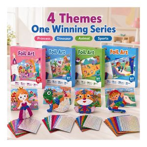 Classroom Reward Art Pack Lets Students Finish Shiny Pictures Using Peel Press Method Without Glue <b>Paint</b> or Scissors - Product Image 2