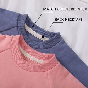 맞춤 로고 자체 브랜드 무지 프렌치 테리 코튼 캐주얼 베이비 상의 유아 남아 여아 의류 키즈 뉴트럴 스웨트셔츠 - Product Image 4