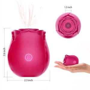 Sex Toys all'Ingrosso a Forma di Fiore Vibratore a Rosa a 10 Velocità Dildo Punto G Massaggio Clitorideo <span class=keywords><strong>Lingua</strong></span> di Aspirazione Vibratore a Rosa per Donne - Product Image 6