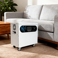 Système de stockage d'énergie LiFePO4 1000W 24V avec roues pivotantes pratiques, contrôleur solaire MPPT tout-en-un et onduleur à onde sinusoïdale pure