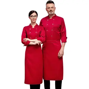 Üretici özel tam garson garson şef üniforma takım elbise gıda hizmetleri pişirme otel