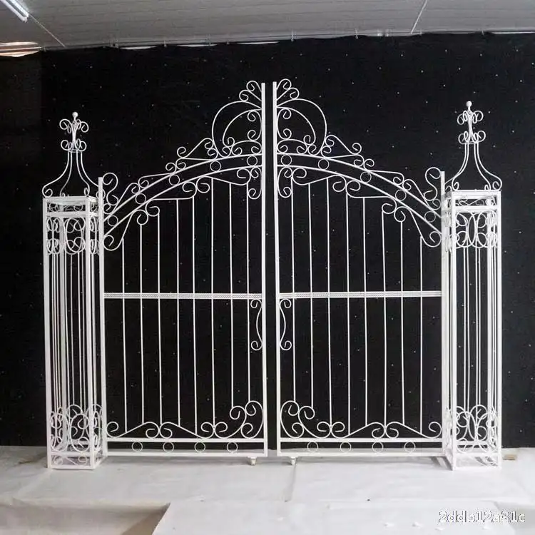 Home furniture garden curved sliding stainless steel gate