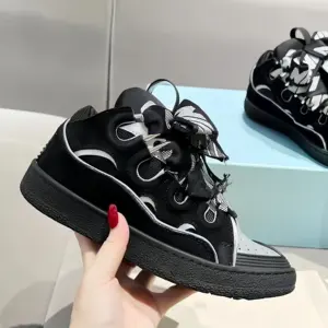 Nuevo Estilo, Zapatos Casuales de Plataforma Unisex de Diseñador de Lujo, Zapatillas de Moda con Cordones, Transpirables para Exteriores, Zapatos para Caminar Lanvine - Product Image 5