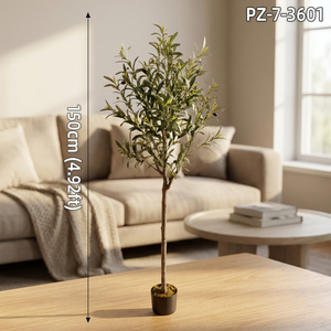 <span class=keywords><strong>Olivo</strong></span> Artificial Realista Personalizable de Gran Tamaño con Maceta y Frutos Negros, Planta Artificial para Decoración de Interiores 5ft 6ft 8ft 9ft - Product Image 5