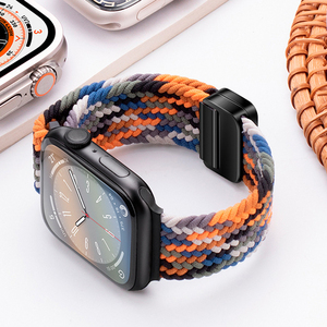 สายรัดสำรองสำหรับ <span class=keywords><strong>Apple</strong></span> <span class=keywords><strong>Watch</strong></span> สายรัดไนล่อนแม่เหล็ก2เส้นสำหรับ iWatch Series 9 8 7 6 IW045 - Product Image 3