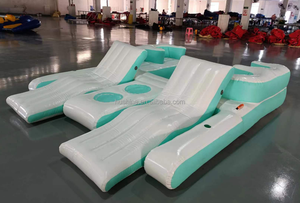 Materassino Gonfiabile Mare per 6 Persone Divano Gonfiabile per Lago e Fiume Lounge Galleggiante per Acqua Isola Gonfiabile per Piscina - Product Image 3