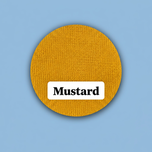Mustard Polyester Rib Knit Valentino Fabric Stretch Textured Material For Fashion Apparel Garments Dresses <b>Tops</b> And Clothing - Product Image 5