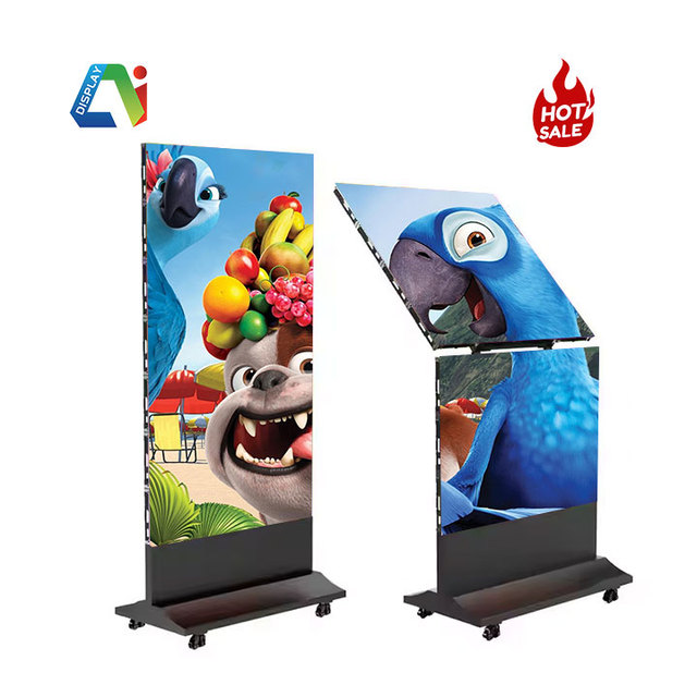 Surprise Price Digital Foldable LED Poster Screen Displays Indoor/ Outdoor with Touch Screen Floor Standing Advertising  Screens