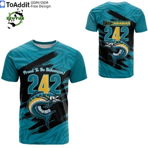 Camiseta Personalizada del Día de la Independencia de las Bahamas, 10 de Julio, con Estampado de Pez <span class=keywords><strong>Marlin</strong></span> Azul de las Bahamas con Hibisco, Camiseta Deportiva de Manga Corta para Hombre - Product Image 2
