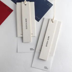 Garment clothing hang tags,Custom Luxury Hanging Label With Free Slings Special Swing Paper garment clothing hang tag/.