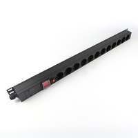 Allemagne 12-Way Power Distribution Unit (PDU) Socket avec interrupteur Protection contre les surcharges-Rack Equipment