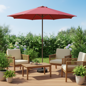 Sombrilla de Exterior de 3m con Base, Plegable, para Cafetería, <span class=keywords><strong>Playa</strong></span>, Terraza, con Columna Central, Mueble <span class=keywords><strong>Comercial</strong></span> - Product Image 2