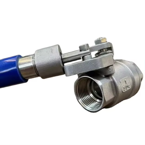Válvula de bola flotante de acero inoxidable Furui de 2 piezas, 900 psi, con maneta Apollo <span class=keywords><strong>Deadman</strong></span>, cierre automático manual, retorno por resorte, OEM seguro - Product Image 2