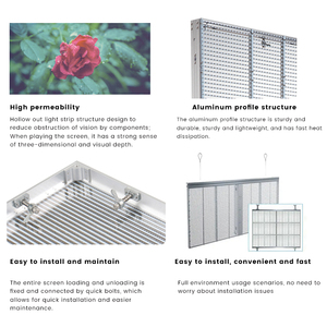 Indoor transparant aluminium <span class=keywords><strong>LED</strong></span>-scherm 2.9 <span class=keywords><strong>display</strong></span> wandpaneel hangende welkomstdisplays voor podia, evenementen, liften, metro's, SDK - Product Image 3