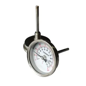 Termômetro industrial bimetálico de aço inoxidável, medição de temperatura - Product Image 5