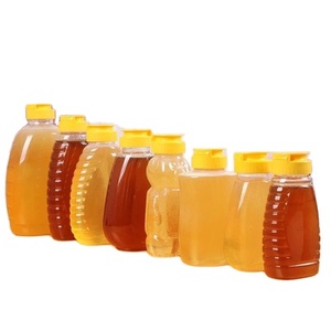 New kind plastic bottle 250 500 ml PET honey extrusion bottle ,factory wholesale PET plastic honey bottle food packaging