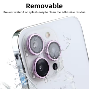 Protection d'objectif en verre trempé à couverture intégrale pour iPhone 16 17 18 Pro Max, avec anneau métallique personnalisé style 'Oeil d'Aigle' - Product Image 4