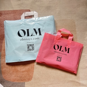 Borsa personalizzata <span class=keywords><strong>con</strong></span> Logo personalizzato del marchio Boutique borsa di ringraziamento per imballaggio <span class=keywords><strong>con</strong></span> manico in plastica - Product Image 6