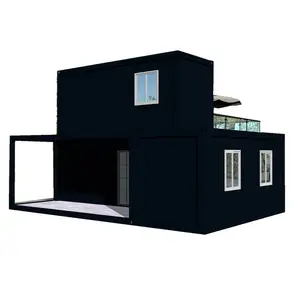 20ft china shipment 2 storey container house modular Removable container storage garage home