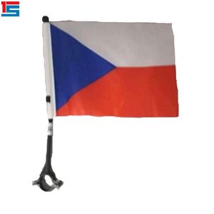 Drapeaux de vélo de l'Albanie 6*8 pouces 100% polyester, vente en gros pour événements sportifs, décorations éducatives intérieures et extérieures - Product Image 5