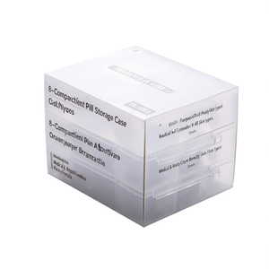 8-Compartment Pill Storage Case Clear <b>Plastic</b> Daily Skin Care Organizer For All Skin Types K-Beauty Formula - Product Image 2
