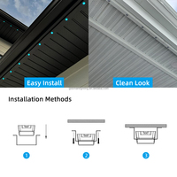 Éclairage extérieur permanent IP67 RGBWIC 9 pouces à espacement de pierres précieuses, lumières ponctuelles 48V pour la décoration des avant-toits de maisons de vacances