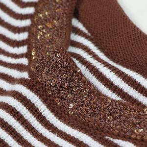 <strong>Old</strong> Money Style High Quality Elegant <strong>Ladies</strong> Round Neck Sleeveless Top Cotton Stripe Knitted Fashion Casual Sweater Set - Product Image 2