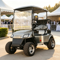 Mobil Golf Listrik 2 Kursi OEM dengan Pintu Lengkap dan AC untuk Hotel, Villa, Komunitas, dan Resort