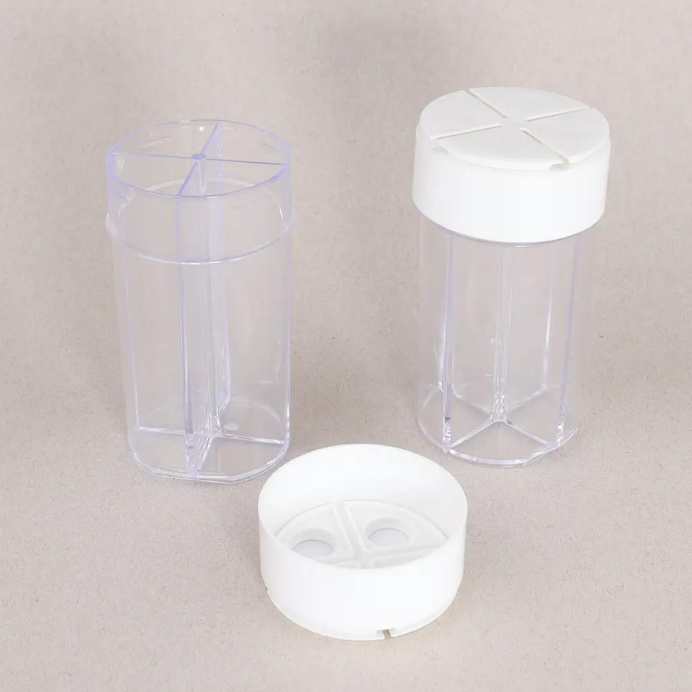 Leverancier Aanbod Pp Wit Voedsel Opslag Jar Caps Seal Pot Deksel Met 4 Compartiment