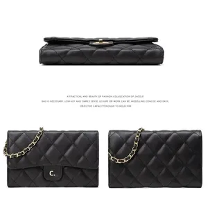 Elegant <b>Quilted</b> PU Chain <b>Single</b> Strap Fashion Crossbody Bag Large Capacity Designer Women Shoulder Handbag - Product Image 3