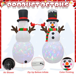 Decoraciones Inflables Navideñas para Jardín Ourwarm, Muñeco <span class=keywords><strong>de</strong></span> <span class=keywords><strong>Nieve</strong></span> y Santa Claus, Venta al por Mayor <span class=keywords><strong>de</strong></span> Decoraciones Navideñas - Product Image 3