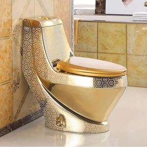 โถสุขภัณฑ์ทองคำสุดหรู ระบบชำระล้างแบบไซฟอน ชิ้นเดียว - Product Image 2