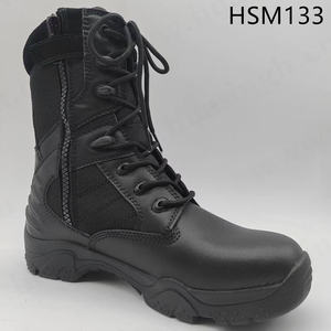 Botas de Combate HY, Populares en el Mercado Nigeriano, de Uso Versátil, Forradas de Esponja, Negras/Caqui, Suela de Goma <span class=keywords><strong>Indestructible</strong></span>, Botas de Desierto HSM133 - Product Image 4