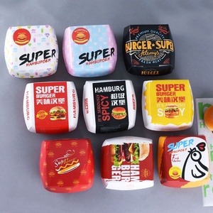 promoción personalizado blanco de impresión de cartón desechables cajas de la cocina de papel de hamburguesa caja de embalaje - Product Image 6
