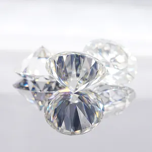 SICGEM High Quality 1CT Colorless White Brilliant Round Cut Moissanite Diamond Cut Loose Gemstone Sizes 3MM-17.5MM