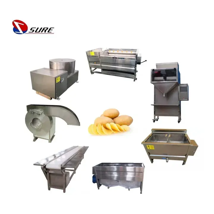 High Production potato chips making machine automatic small potato chips processing line fresh potato chips production line