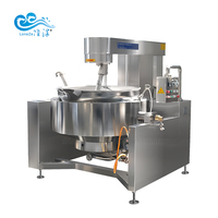 Marmite de cuisson industrielle automatique basculante pour légumes, porridge, confiture et sauce caramel, avec agitateur à double enveloppe