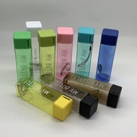 Bouteille d'eau portable en plastique transparente de 480 ml, forme carrée, best-seller pour le sport