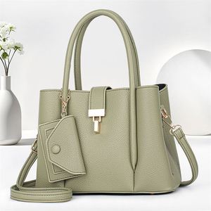 Minimalist <b>Pink</b> Color Handbag <b>Purse</b> Set Luxury PU Leather Tote Bag for Woman - Product Image 2