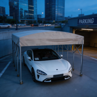 Tente de carport mobile rétractable à simple couche avec structure en acier imperméable en PVC pour événements extérieurs, jardins et hôtels