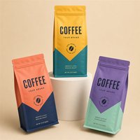 Sacs d'emballage pour grains de café à fermeture éclair, compostables, haute barrière, personnalisés, 250g, 340kg, 500kg, 1kg, 2kg