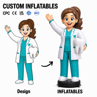 Publicité gonflable personnalisable en tissu Oxford durable, taille et couleur sur mesure, pour coursiers