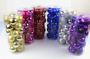 Fornitore all'Ingrosso Decorazioni Natalizie 4cm 6cm 8cm Nuovo Design Palline di Natale in Plastica Addobbi - Product Image 2